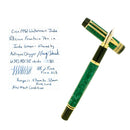 CIRCA 1992 WATERMAN PATRICIAN JADE GREEN 18K FINE GLOBE NIB FOUNTAIN PEN W/BOX OFFERED BY ANTIQUE DIGGER