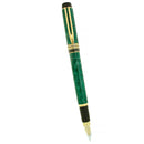 CIRCA 1992 WATERMAN PATRICIAN JADE GREEN 18K FINE GLOBE NIB FOUNTAIN PEN W/BOX OFFERED BY ANTIQUE DIGGER
