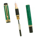 CIRCA 1992 WATERMAN PATRICIAN JADE GREEN 18K FINE GLOBE NIB FOUNTAIN PEN W/BOX OFFERED BY ANTIQUE DIGGER