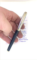 1941 PARKER 51 WEDDING BAND CAP FIRST YEAR DOUBLE JEWEL CEDAR BLUE FOUNTAIN PEN RESTORED