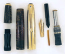 RESTORED 1940 PARKER VACUMATIC IMPERIAL DEBUTANTE DOUBLE JEWELED FOUNTAIN PEN OFFERED BY ANTIQUE DIGGER