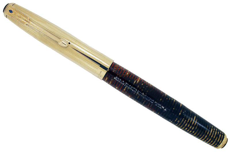RESTORED 1940 PARKER VACUMATIC IMPERIAL DEBUTANTE DOUBLE JEWELED FOUNTAIN PEN OFFERED BY ANTIQUE DIGGER