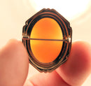 ANTIQUE 14K CAMEO BROOCH WITH HAND CHASED BEZEL & RELIEF SHELL CAMEO OFFERED BY ANTIQUE DIGGER