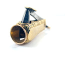 VICTORIAN 14K YELLOW GOLD HAND CHASED CIGAR CUTTER FOB OFFERED BY ANTIQUE DIGGER