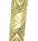 LATE 1800S REPOUSSE GOLD FILLED DIAMOND SNAIL FLORAL PATTERN FOUNTAIN PEN RESTORED OFFERED BY ANTIQUE DIGGER