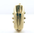 ESTATE ANTIQUE 18K 750 YELLOW GOLD EMERALD & RUBY CABOCHON JEWELED MINIATURE PURSE offer by Antique Digger