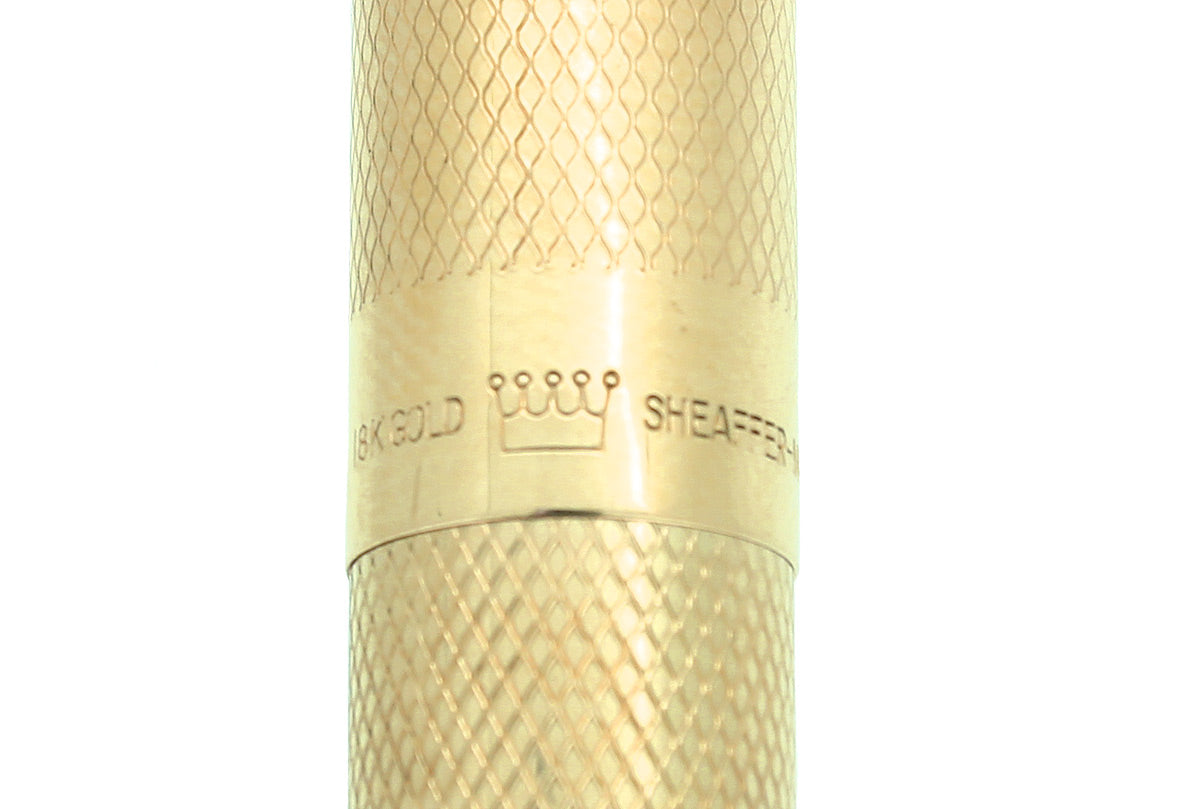 1970S SHEAFFER IMPERIAL TD 18K SOLID GOLD MASTERPIECE BARLEYCORN PATTE