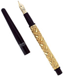 C1902 WATERMAN 0324 BHR TAPER CAP GOLPHERESQUE PATTERN EYEDROPPER FOUNTAIN PEN MINT OFFERED BY ANTIQUE DIGGER