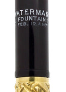 C1902 WATERMAN 0324 BHR TAPER CAP GOLPHERESQUE PATTERN EYEDROPPER FOUNTAIN PEN MINT OFFERED BY ANTIQUE DIGGER