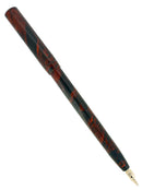 C1903 NEW LINCOLN MOTTLED HARD RUBBER FOUNTAIN PEN M-BBB 2.27 FLEX NIB RESTORED OFFERED BY ANTIQUE DIGGER