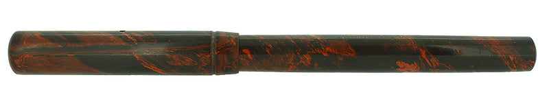 C1903 NEW LINCOLN MOTTLED HARD RUBBER FOUNTAIN PEN M-BBB 2.27 FLEX NIB RESTORED OFFERED BY ANTIQUE DIGGER
