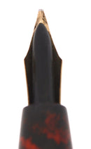 C1903 NEW LINCOLN MOTTLED HARD RUBBER FOUNTAIN PEN M-BBB 2.27 FLEX NIB RESTORED OFFERED BY ANTIQUE DIGGER