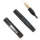 CIRCA 1910 WATERMAN #20 SMOOTH BLACK HARD RUBBER FOUNTAIN PEN EYEDROPPER #10 NIB RESTORED