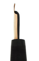 EARLY 1900S EAGLE PENCIL CO STRAIGHT CAP BLACK HARD RUBBER FOUNTAIN PEN RESTORED OFFERED BY ANTIQUE DIGGER