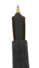 EARLY 1900S EAGLE PENCIL CO STRAIGHT CAP BLACK HARD RUBBER FOUNTAIN PEN RESTORED OFFERED BY ANTIQUE DIGGER