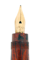 C1910 MABIE TODD SWAN SAFETY SELF PROPELLING PEN MOTTLED HARD RUBBER RESTORED OFFERED BY ANTIQUE DIGGER