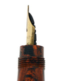 C1910 MABIE TODD SWAN SAFETY SELF PROPELLING PEN MOTTLED HARD RUBBER RESTORED OFFERED BY ANTIQUE DIGGER