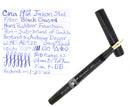 C1912 JAXON BLACK CHASED HARD RUBBER STUD FILLER FOUNTAIN PEN RESTORED OFFERED BY ANTIQUE DIGGER