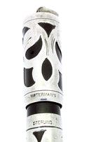 C1912 WATERMAN 442 1/2V SAFETY STERLING TREFOIL VINE PATTERN FOUNTAIN PEN RESTORED OFFERED BY ANTIQUE DIGGER