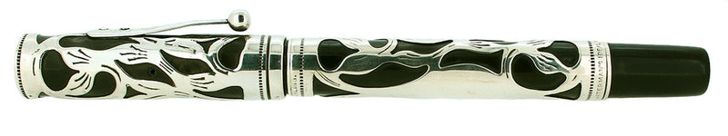 C1914 WATERMAN STERLING 412 POC TREFOIL PATTERN FOUNTAIN PEN RESTORED OFFERED BY ANTIQUE DIGGER