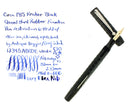 C1915 KRAKER BLACK CHASED HARD RUBBER FILLER FOUNTAIN PEN RESTORED NEAR MINT OFFERED BY ANTIQUE DIGGER