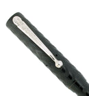 C1915 KRAKER BLACK CHASED HARD RUBBER FILLER FOUNTAIN PEN RESTORED NEAR MINT OFFERED BY ANTIQUE DIGGER