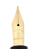 C1915 KRAKER BLACK CHASED HARD RUBBER FILLER FOUNTAIN PEN RESTORED NEAR MINT OFFERED BY ANTIQUE DIGGER