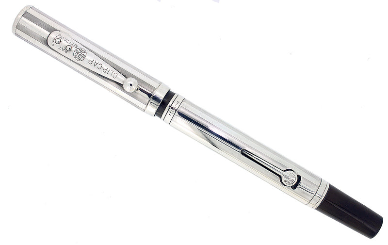 C1916 WATERMAN 12 1/2 STERLING SHERATON FOUNTAIN PEN M-BBB FLEX NIB RESTORED OFFERED BY ANTIQUE DIGGER