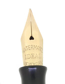 C1917 WATERMAN 12 1/2 VPSF BLACK CHASED HARD RUBBER FOUNTAIN PEN RESTORED OFFERED BY ANTIQUE DIGGER