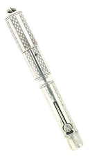 SCARCE C1917 WATERMAN TELESCOPING CAP STERLING GOTHIC OVERLAY 452 1/2V FOUNTAIN PEN RESTORED OFFERED BY ANTIQUE DIGGER