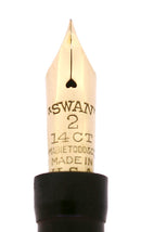 C1918 MABIE TODD SWAN MILITARY SAFETY BLACK CHASED HR INK TABLET FOUNTAIN PEN OFFERED BY ANTIQUE DIGGER