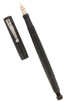 C1918 MABIE TODD SWAN MILITARY SAFETY BLACK CHASED HR INK TABLET FOUNTAIN PEN OFFERED BY ANTIQUE DIGGER
