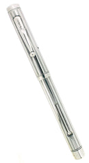 C1918 MABIE TODD SWAN STERLING SILVER F-BBB FLEX NIB FOUNTAIN PEN RESTORED OFFERED BY ANTIQUE DIGGER