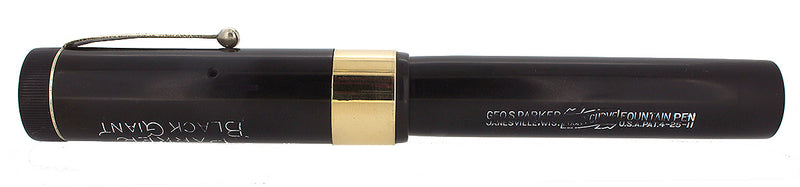 RARE CIRCA 1919 PARKER GIANT EYEDROPPER FOUNTAIN PEN WITH WIDE CAP BANDING OFFERED BY ANTIQUE DIGGER