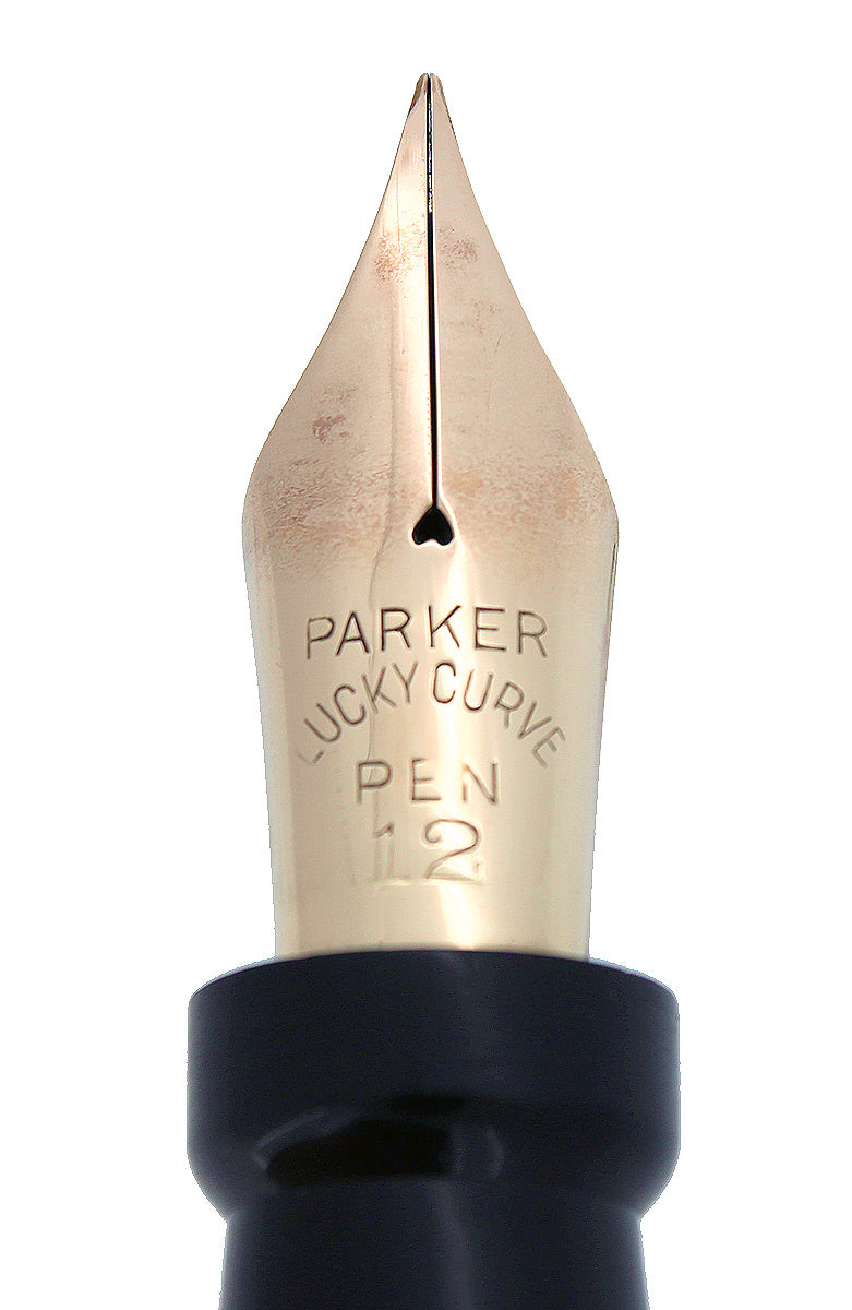 RARE CIRCA 1919 PARKER GIANT EYEDROPPER FOUNTAIN PEN WITH WIDE CAP BANDING OFFERED BY ANTIQUE DIGGER