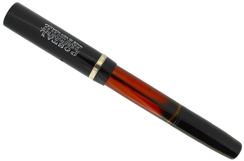 CIRCA 1925 POSTAL RESERVOIR BLACK FOUNTAIN PEN F to BBB+ FLEXIBLE NIB IN RESTORED CONDITION OFFERED BY ANTIQUE DIGGER