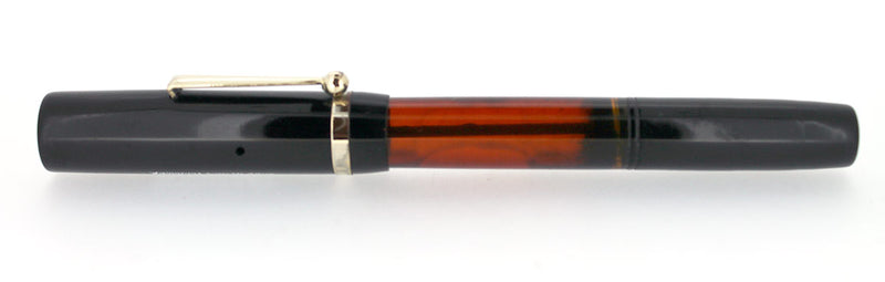 CIRCA 1925 POSTAL RESERVOIR BLACK FOUNTAIN PEN F to BBB+ FLEXIBLE NIB IN RESTORED CONDITION OFFERED BY ANTIQUE DIGGER