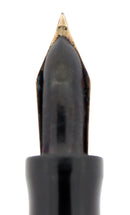 RARE C1920 SHEAFFER FLAT-TOP AUTOGRAPH BLACK HARD RUBBER EBONY LINE FOUNTAIN PEN RESTORED OFFERED BY ANTIQUE DIGGER