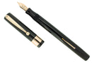 RARE C1920 SHEAFFER FLAT-TOP AUTOGRAPH BLACK HARD RUBBER EBONY LINE FOUNTAIN PEN RESTORED OFFERED BY ANTIQUE DIGGER