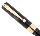 RARE C1920 SHEAFFER FLAT-TOP AUTOGRAPH BLACK HARD RUBBER EBONY LINE FOUNTAIN PEN RESTORED OFFERED BY ANTIQUE DIGGER