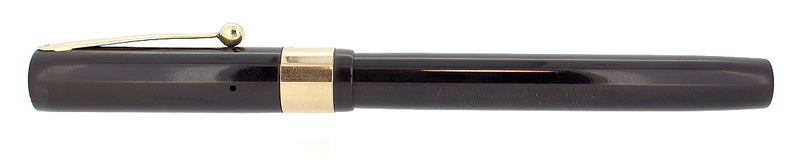 RARE C1920 SHEAFFER FLAT-TOP AUTOGRAPH BLACK HARD RUBBER EBONY LINE FOUNTAIN PEN RESTORED OFFERED BY ANTIQUE DIGGER