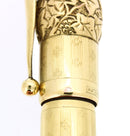 1920S WATERMAN 42 GRAPE VINE RELEIF ITALIAN 18KR GUILLOCHE XF-BBB 2.38MM FLEX NIB SAFETY PEN RESTORED OFFERED BY ANTIQUE DIGGER