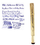1920S WATERMAN 42 ITALIAN 18KR ROLLED GOLD VINE GUILLOCHE ENGINE TURNED SAFETY PEN RESTORED OFFERED BY ANTIQUE DIGGER