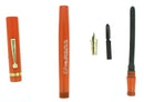 1920S EDISON PEN CO ORANGE HARD RUBBER FOUNTAIN PEN M-BB 14K NIB RESTORED OFFERED BY ANTIQUE DIGGER