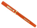 1920S EDISON PEN CO ORANGE HARD RUBBER FOUNTAIN PEN M-BB 14K NIB RESTORED OFFERED BY ANTIQUE DIGGER