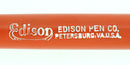 1920S EDISON PEN CO ORANGE HARD RUBBER FOUNTAIN PEN M-BB 14K NIB RESTORED OFFERED BY ANTIQUE DIGGER