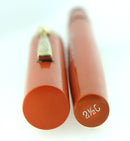 1920S EDISON PEN CO ORANGE HARD RUBBER FOUNTAIN PEN M-BB 14K NIB RESTORED OFFERED BY ANTIQUE DIGGER