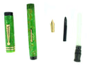 1920S GOOD SERVICE GREEN JADE OVERSIZE M-BB SEMI FLEX NIB FOUNTAIN PEN RESTORED OFFERED BY ANTIQUE DIGGER