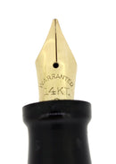 1920S GOOD SERVICE GREEN JADE OVERSIZE M-BB SEMI FLEX NIB FOUNTAIN PEN RESTORED OFFERED BY ANTIQUE DIGGER