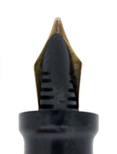 1920S GOOD SERVICE GREEN JADE OVERSIZE M-BB SEMI FLEX NIB FOUNTAIN PEN RESTORED OFFERED BY ANTIQUE DIGGER